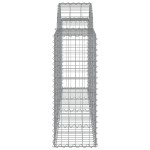 vidaXL Coșuri gabion arcuite 14 buc, 200x30x80/100cm, fier galvanizat