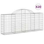 vidaXL Coșuri gabion arcuite 20 buc, 200x30x80/100 cm, fier galvanizat vidaXL Coșuri gabion arcuite 20 buc, 200x30x80/100 cm, fier galvanizat