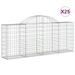vidaXL Coșuri gabion arcuite 25 buc, 200x30x80/100 cm, fier galvanizat vidaXL Coșuri gabion arcuite 25 buc, 200x30x80/100 cm, fier galvanizat