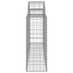 vidaXL Coșuri gabion arcuite 50 buc, 200x30x80/100 cm, fier galvanizat