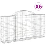 vidaXL Coșuri gabion arcuite 6 buc, 200x30x100/120 cm fier galvanizat vidaXL Coșuri gabion arcuite 6 buc, 200x30x100/120 cm fier galvanizat