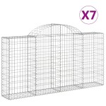 vidaXL Coșuri gabion arcuite 7 buc, 200x30x100/120 cm fier galvanizat vidaXL Coșuri gabion arcuite 7 buc, 200x30x100/120 cm fier galvanizat