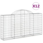 vidaXL Coșuri gabion arcuite 12 buc, 200x30x100/120 cm fier galvanizat vidaXL Coșuri gabion arcuite 12 buc, 200x30x100/120 cm fier galvanizat