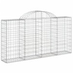 vidaXL Coșuri gabion arcuite 14 buc, 200x30x100/120 cm fier galvanizat vidaXL Coșuri gabion arcuite 14 buc, 200x30x100/120 cm fier galvanizat