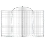 vidaXL Coșuri gabion arcuite 3 buc, 200x30x120/140 cm, fier galvanizat vidaXL Coșuri gabion arcuite 3 buc, 200x30x120/140 cm, fier galvanizat