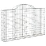 vidaXL Coșuri gabion arcuite 10 buc, 200x30x120/140cm, fier galvanizat vidaXL Coșuri gabion arcuite 10 buc, 200x30x120/140cm, fier galvanizat