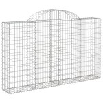 vidaXL Coșuri gabion arcuite 18 buc, 200x30x120/140cm, fier galvanizat vidaXL Coșuri gabion arcuite 18 buc, 200x30x120/140cm, fier galvanizat