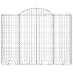 vidaXL Coșuri gabion arcuite 7 buc, 200x30x140/160cm, fier galvanizat vidaXL Coșuri gabion arcuite 7 buc, 200x30x140/160cm, fier galvanizat