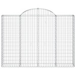 vidaXL Coșuri gabion arcuite 10 buc, 200x30x140/160cm, fier galvanizat vidaXL Coșuri gabion arcuite 10 buc, 200x30x140/160cm, fier galvanizat
