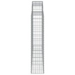 vidaXL Coșuri gabion arcuite 10 buc, 200x30x140/160cm, fier galvanizat vidaXL Coșuri gabion arcuite 10 buc, 200x30x140/160cm, fier galvanizat
