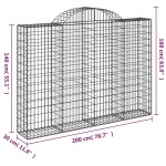 vidaXL Coșuri gabion arcuite 12 buc, 200x30x140/160cm, fier galvanizat vidaXL Coșuri gabion arcuite 12 buc, 200x30x140/160cm, fier galvanizat