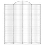 vidaXL Coșuri gabion arcuite,3 buc., 200x30x220/240cm, fier galvanizat