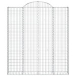 vidaXL Coșuri gabion arcuite,9 buc., 200x30x220/240cm, fier galvanizat
