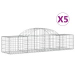 vidaXL Coșuri gabion arcuite 5 buc, 200x50x40/60 cm, fier galvanizat vidaXL Coșuri gabion arcuite 5 buc, 200x50x40/60 cm, fier galvanizat
