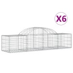 vidaXL Coșuri gabion arcuite 6 buc, 200x50x40/60 cm, fier galvanizat vidaXL Coșuri gabion arcuite 6 buc, 200x50x40/60 cm, fier galvanizat