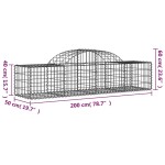 vidaXL Coșuri gabion arcuite 11 buc, 200x50x40/60 cm, fier galvanizat vidaXL Coșuri gabion arcuite 11 buc, 200x50x40/60 cm, fier galvanizat