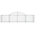 vidaXL Coșuri gabion arcuite 14 buc, 200x50x40/60 cm, fier galvanizat