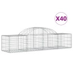 vidaXL Coșuri gabion arcuite 40 buc, 200x50x40/60 cm, fier galvanizat vidaXL Coșuri gabion arcuite 40 buc, 200x50x40/60 cm, fier galvanizat