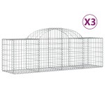vidaXL Coșuri gabion arcuite 3 buc, 200x50x60/80 cm, fier galvanizat vidaXL Coșuri gabion arcuite 3 buc, 200x50x60/80 cm, fier galvanizat