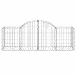 vidaXL Coșuri gabion arcuite 12 buc, 200x50x60/80 cm, fier galvanizat