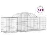 vidaXL Coșuri gabion arcuite 14 buc, 200x50x60/80 cm, fier galvanizat vidaXL Coșuri gabion arcuite 14 buc, 200x50x60/80 cm, fier galvanizat