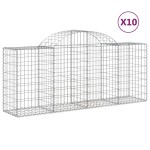 vidaXL Coșuri gabion arcuite 10 buc, 200x50x80/100 cm, fier galvanizat vidaXL Coșuri gabion arcuite 10 buc, 200x50x80/100 cm, fier galvanizat