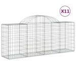 vidaXL Coșuri gabion arcuite 11 buc, 200x50x80/100 cm, fier galvanizat vidaXL Coșuri gabion arcuite 11 buc, 200x50x80/100 cm, fier galvanizat
