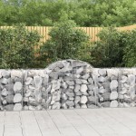 vidaXL Coșuri gabion arcuite 11 buc, 200x50x80/100 cm, fier galvanizat vidaXL Coșuri gabion arcuite 11 buc, 200x50x80/100 cm, fier galvanizat