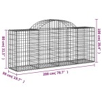 vidaXL Coșuri gabion arcuite 11 buc, 200x50x80/100 cm, fier galvanizat vidaXL Coșuri gabion arcuite 11 buc, 200x50x80/100 cm, fier galvanizat