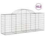 vidaXL Coșuri gabion arcuite 12 buc, 200x50x80/100 cm, fier galvanizat vidaXL Coșuri gabion arcuite 12 buc, 200x50x80/100 cm, fier galvanizat
