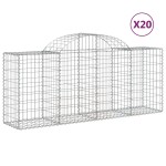vidaXL Coșuri gabion arcuite 20 buc, 200x50x80/100 cm, fier galvanizat vidaXL Coșuri gabion arcuite 20 buc, 200x50x80/100 cm, fier galvanizat