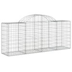 vidaXL Coșuri gabion arcuite 40 buc, 200x50x80/100 cm, fier galvanizat