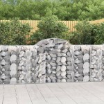 vidaXL Coșuri gabion arcuite 11 buc, 200x50x100/120cm, fier galvanizat vidaXL Coșuri gabion arcuite 11 buc, 200x50x100/120cm, fier galvanizat