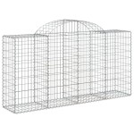 vidaXL Coșuri gabion arcuite 11 buc, 200x50x100/120cm, fier galvanizat vidaXL Coșuri gabion arcuite 11 buc, 200x50x100/120cm, fier galvanizat