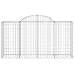 vidaXL Coșuri gabion arcuite 11 buc, 200x50x100/120cm, fier galvanizat vidaXL Coșuri gabion arcuite 11 buc, 200x50x100/120cm, fier galvanizat