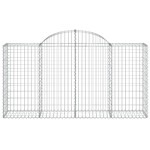 vidaXL Coșuri gabion arcuite 50 buc, 200x50x100/120 cm fier galvanizat