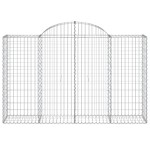 vidaXL Coșuri gabion arcuite 5 buc, 200x50x120/140 cm, fier galvanizat vidaXL Coșuri gabion arcuite 5 buc, 200x50x120/140 cm, fier galvanizat