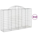 vidaXL Coșuri gabion arcuite 10 buc, 200x50x120/140 cm,fier galvanizat vidaXL Coșuri gabion arcuite 10 buc, 200x50x120/140 cm,fier galvanizat