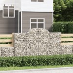 vidaXL Coșuri gabion arcuite 10 buc, 200x50x120/140 cm,fier galvanizat vidaXL Coșuri gabion arcuite 10 buc, 200x50x120/140 cm,fier galvanizat