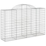 vidaXL Coșuri gabion arcuite 15 buc, 200x50x120/140 cm,fier galvanizat