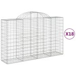 vidaXL Coșuri gabion arcuite 18 buc, 200x50x120/140 cm,fier galvanizat vidaXL Coșuri gabion arcuite 18 buc, 200x50x120/140 cm,fier galvanizat