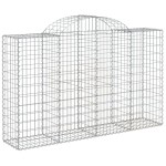 vidaXL Coșuri gabion arcuite 50 buc, 200x50x120/140cm, fier galvanizat
