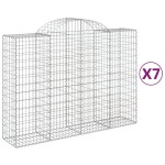 vidaXL Coșuri gabion arcuite 7 buc, 200x50x140/160 cm, fier galvanizat vidaXL Coșuri gabion arcuite 7 buc, 200x50x140/160 cm, fier galvanizat