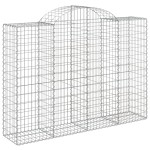 vidaXL Coșuri gabion arcuite 10 buc, 200x50x140/160cm, fier galvanizat vidaXL Coșuri gabion arcuite 10 buc, 200x50x140/160cm, fier galvanizat