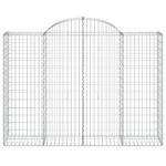 vidaXL Coșuri gabion arcuite 11 buc, 200x50x140/160cm, fier galvanizat vidaXL Coșuri gabion arcuite 11 buc, 200x50x140/160cm, fier galvanizat