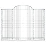 vidaXL Coșuri gabion arcuite 25 buc, 200x50x140/160cm, fier galvanizat