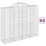 vidaXL Coșuri gabion arcuite 4 buc, 200x50x160/180 cm, fier galvanizat vidaXL Coșuri gabion arcuite 4 buc, 200x50x160/180 cm, fier galvanizat