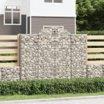 vidaXL Coș gabion arcuit, 11 buc, 200x50x160/180 cm, fier galvanizat vidaXL Coș gabion arcuit, 11 buc, 200x50x160/180 cm, fier galvanizat