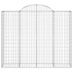 vidaXL Coș gabion arcuit, 12 buc, 200x50x160/180 cm, fier galvanizat vidaXL Coș gabion arcuit, 12 buc, 200x50x160/180 cm, fier galvanizat