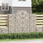 vidaXL Coș gabion arcuit, 13 buc, 200x50x160/180 cm, fier galvanizat vidaXL Coș gabion arcuit, 13 buc, 200x50x160/180 cm, fier galvanizat